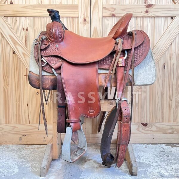17” Langerud Custom Slick Seat Ranch Roping Saddle