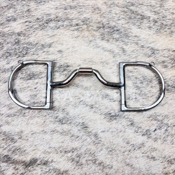 5" Myler Medium Wide Ported D Ring w/ Hooks