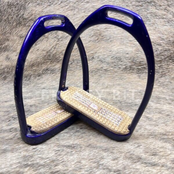 4.75" Weighted Purple English Stirrup Irons
