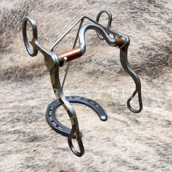 5" Cayuse Seminole Wide Port Silver Mounted Curb Bit