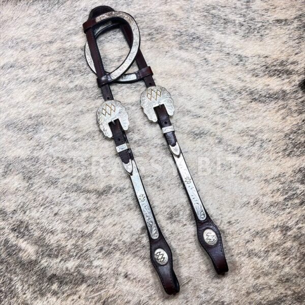 Circle Y Double Ear Silver Show Headstall