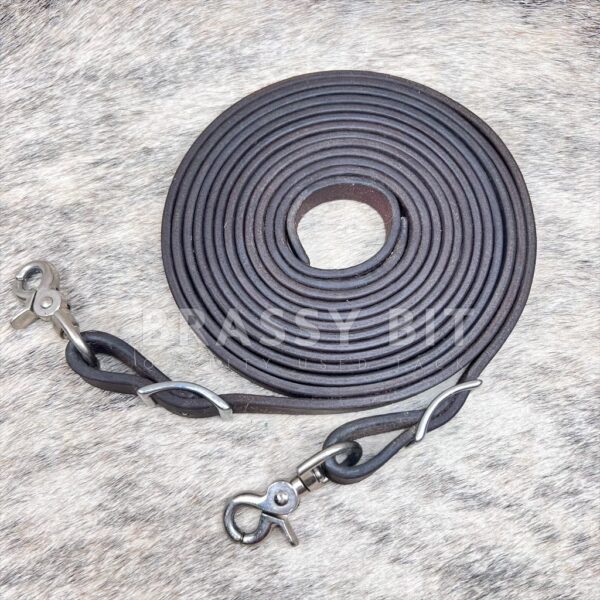 90" Langerud Custom Saddles Leather Split Reins