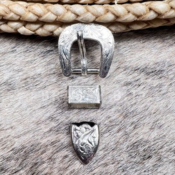 M&F Western Products Silver Plated Buckle Set