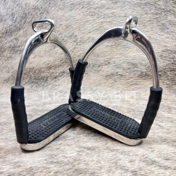 4.5" Herm Sprenger System 4 Offset English Stirrup Irons