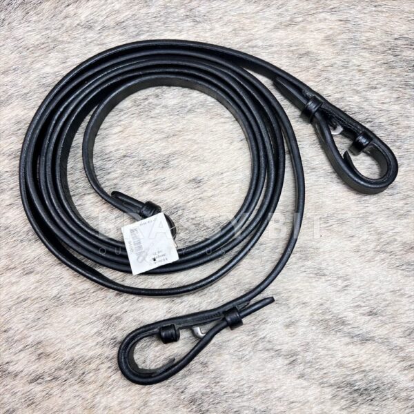 54" R.E. Fennell Black Leather 1/2" Curb Rein