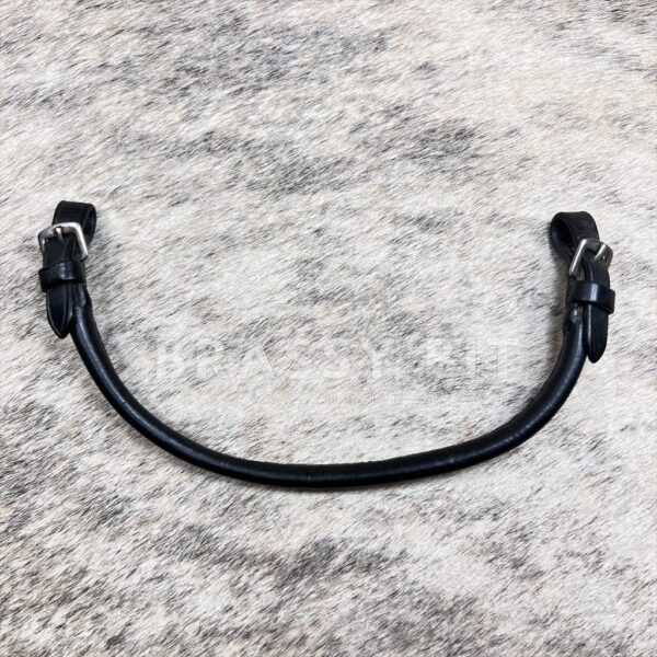 English Saddle Rolled Leather O' Crap Grab Strap