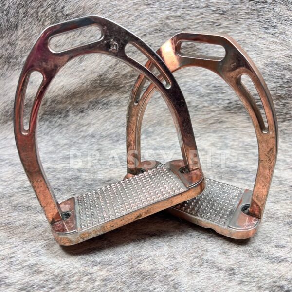 4.75" Rose Gold English Stirrup Irons