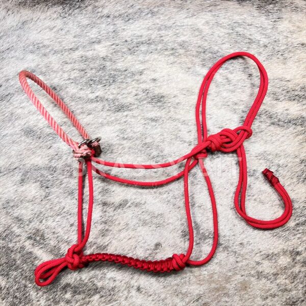 H/S Brassy Bit Tack Rope Halter w/ Lariat Rope Nose