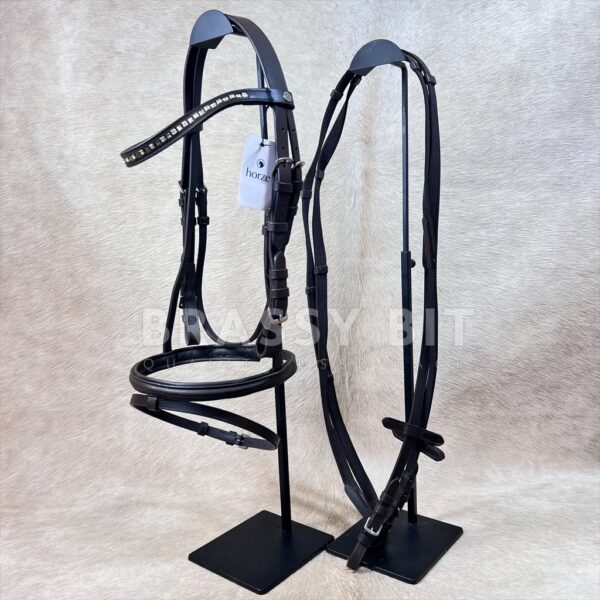 Pony Horze Englsih Snaffle Bridle w/ Flash & Reins
