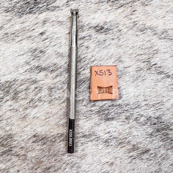 Craftool Leather Stamping Tool X513 Curved Basketweave Stamp