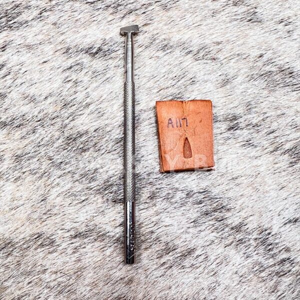Vintage Craftool USA A117 Checkered Background Leather Stamping Tool