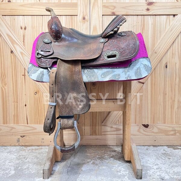 15.5" Tex Tan Barrel Saddle