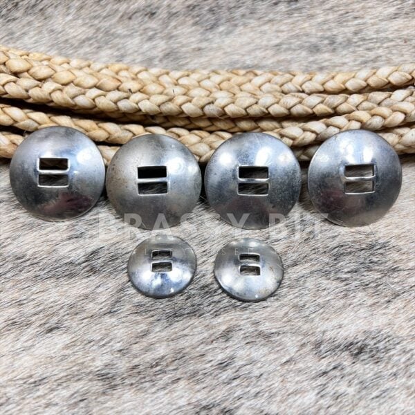 Handmade Domed Slot Saddle Conchos