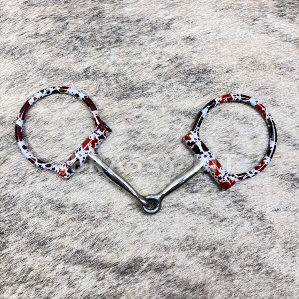 5" Western D Snaffle w/ Cow Print Cheeks
