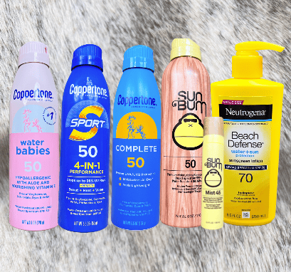 Sunscreen Sprays, Lotions, Mists