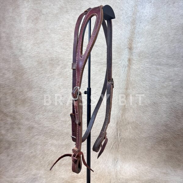 Fixed Ear Leather Western Headstall