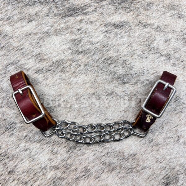 Leather Double Chain Curb Chain