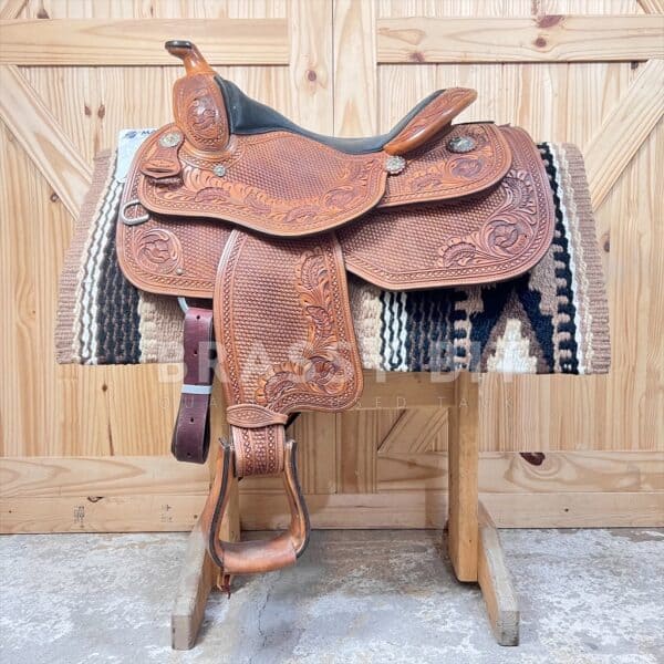 16" Dale Chavez Tooled Show Reining Saddle